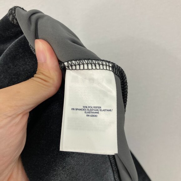 Lands' End size 1X Gray Velvet Stretch Pull-on Wide Leg Ankle Pants - Picture 3 of 9